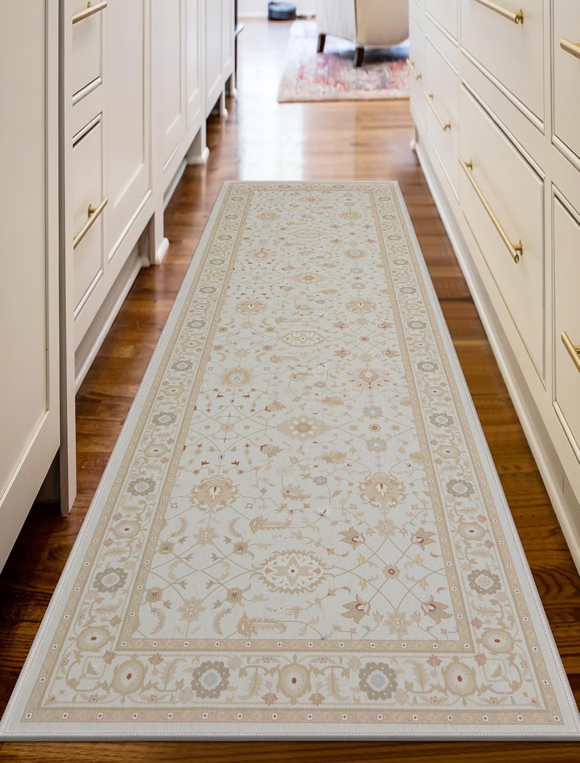 MaxRugrs Alfombra de cocina para pasillos de 2 x 6 pies, sin arrugas, lavable a máquina, resistente a las manchas, antideslizante, tapete con parte