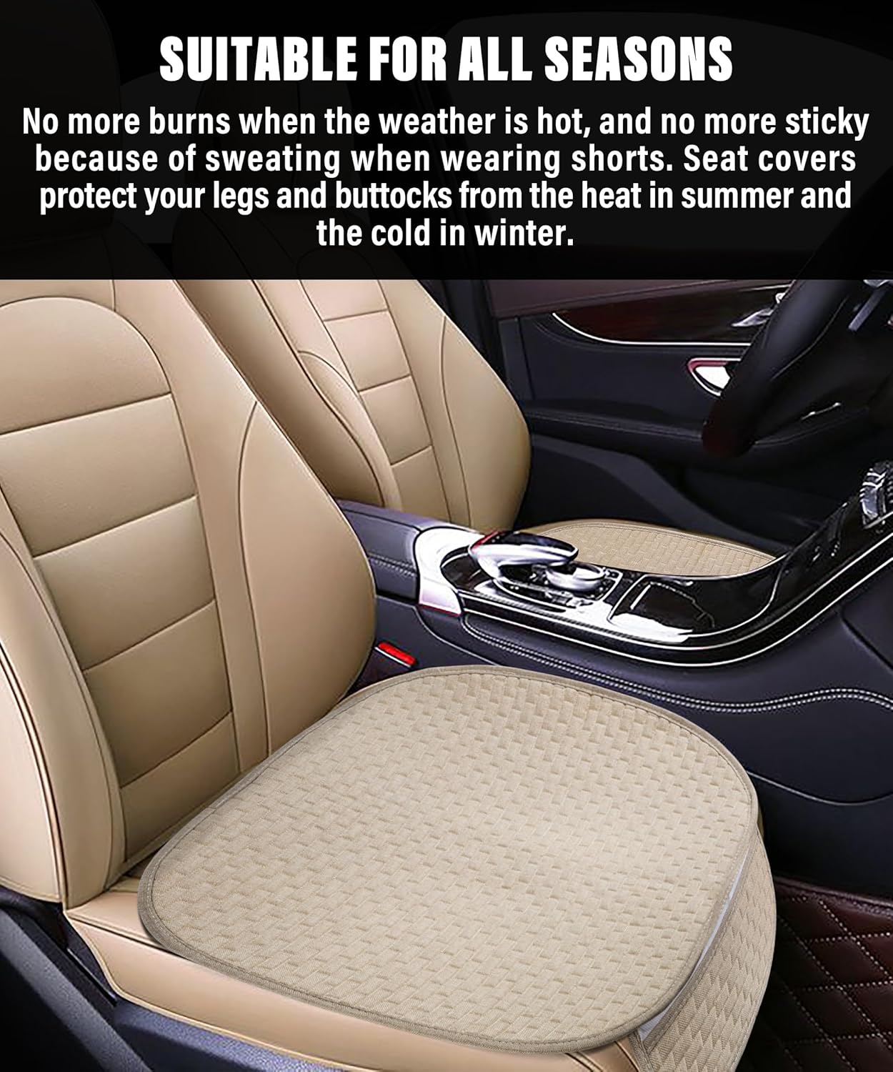 Fundas de cojín para asiento de automóvil, fundas de asiento inferior, alfombrilla protectora de asiento delantero de automóvil, almohadilla