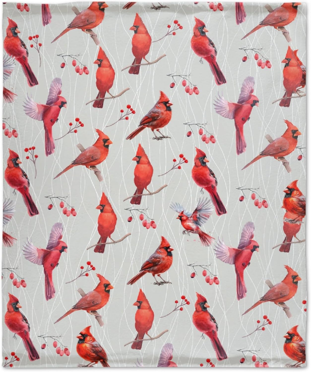 Manta cardenal suave y acogedora manta de franela para sofá, cama y sala de estar, 50 x 40 pulgadas (S) para niños