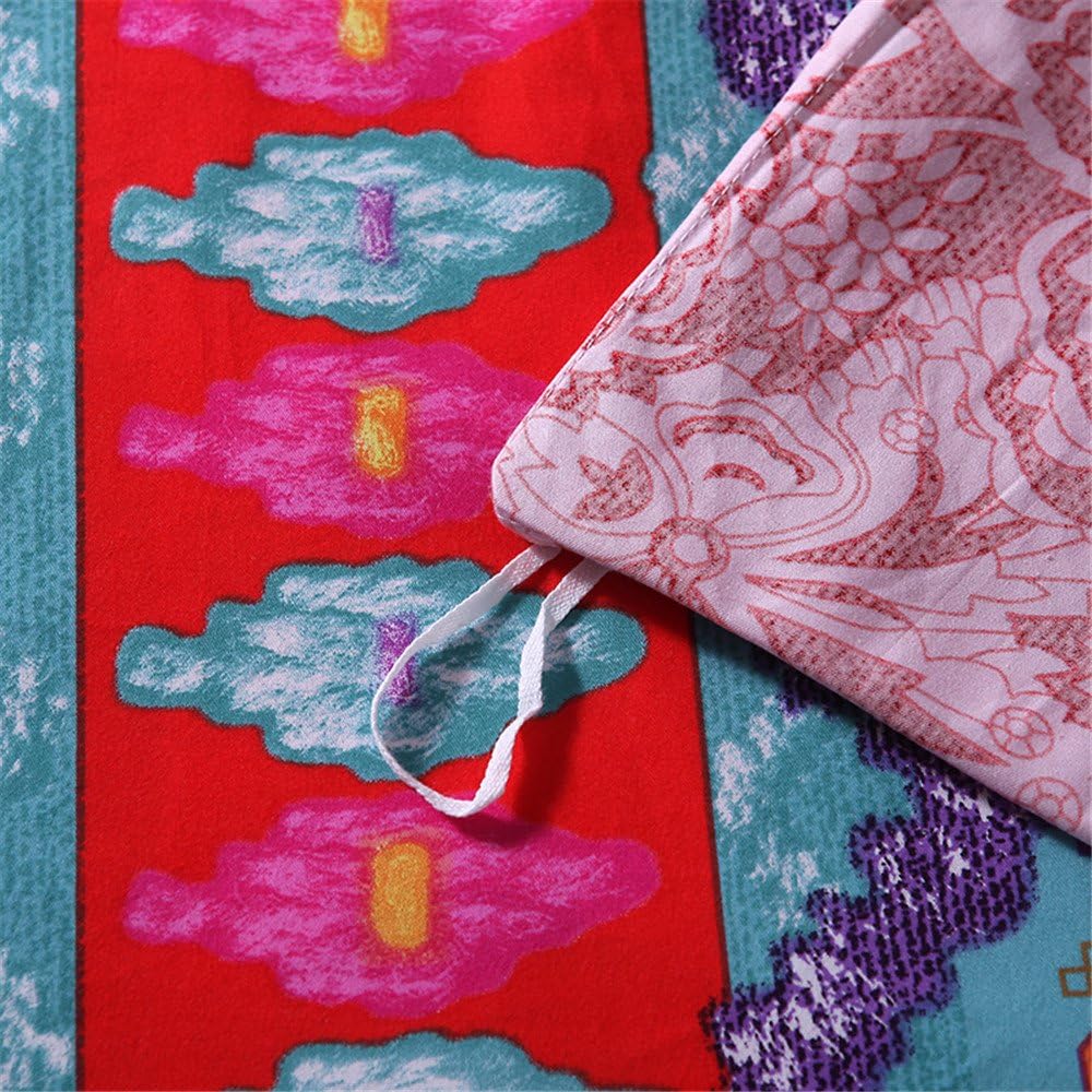 Newrara Textiles para el hogar, juego de cama bohemio, estilo bohemio, juego de ropa de cama bohemio, juego de ropa de cama de pavo real, juego de