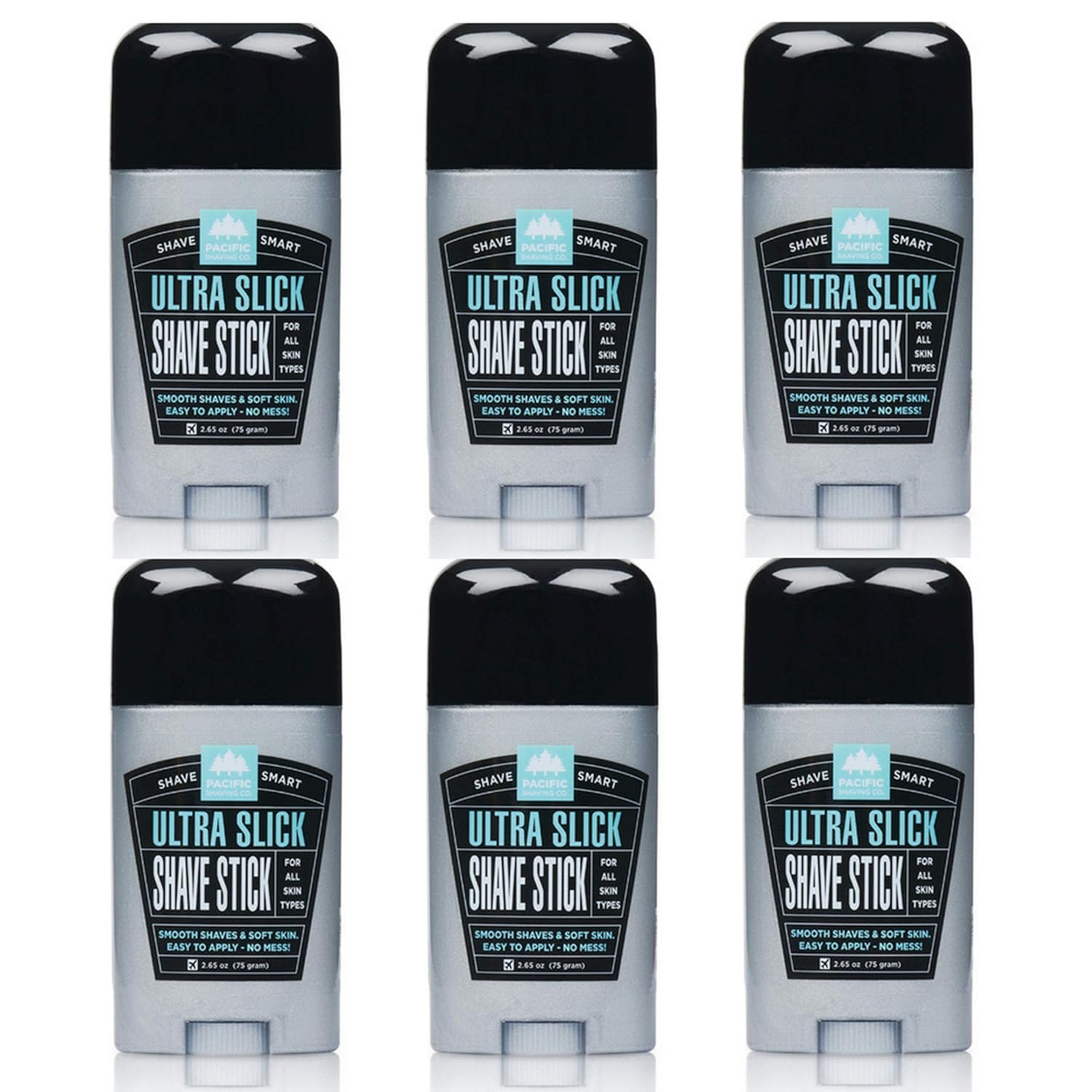 Pacific Shaving Company Barra de afeitado ultra resbaladiza fácil de aplicar, sin ensuciar, afeitadas suaves y piel suave, apta para TSA, todo tipo