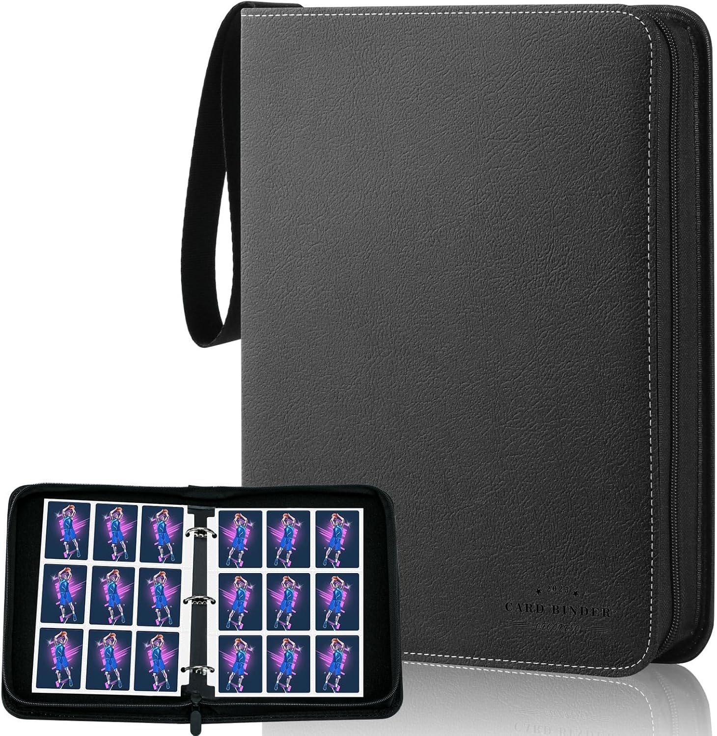 Libro de tarjetas con mangas, carpeta de álbum de tarjetas intercambiables de 4 bolsillos, carpeta de tarjetas de béisbol de 400 bolsillos para