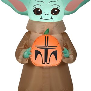 Gemmy Airblown The Child con calabaza Star Wars, 3.5 pies de alto, multicolor Gemmy Airblown The Child con calabaza Star Wars, 3.5 pies de alto, multicolor