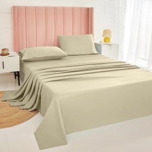 Juego de sábanas de bambú Queen Juego de sábanas refrescantes transpirables Juego de sábanas con diseño de bolsillo profundo de 16 pulgadas (4 Juego de sábanas de bambú Queen Juego de sábanas refrescantes transpirables Juego de sábanas con diseño de bolsillo profundo de 16 pulgadas (4