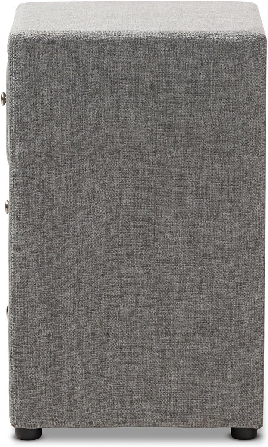 Baxton Studio Vanessa – Mesita de noche, color gris