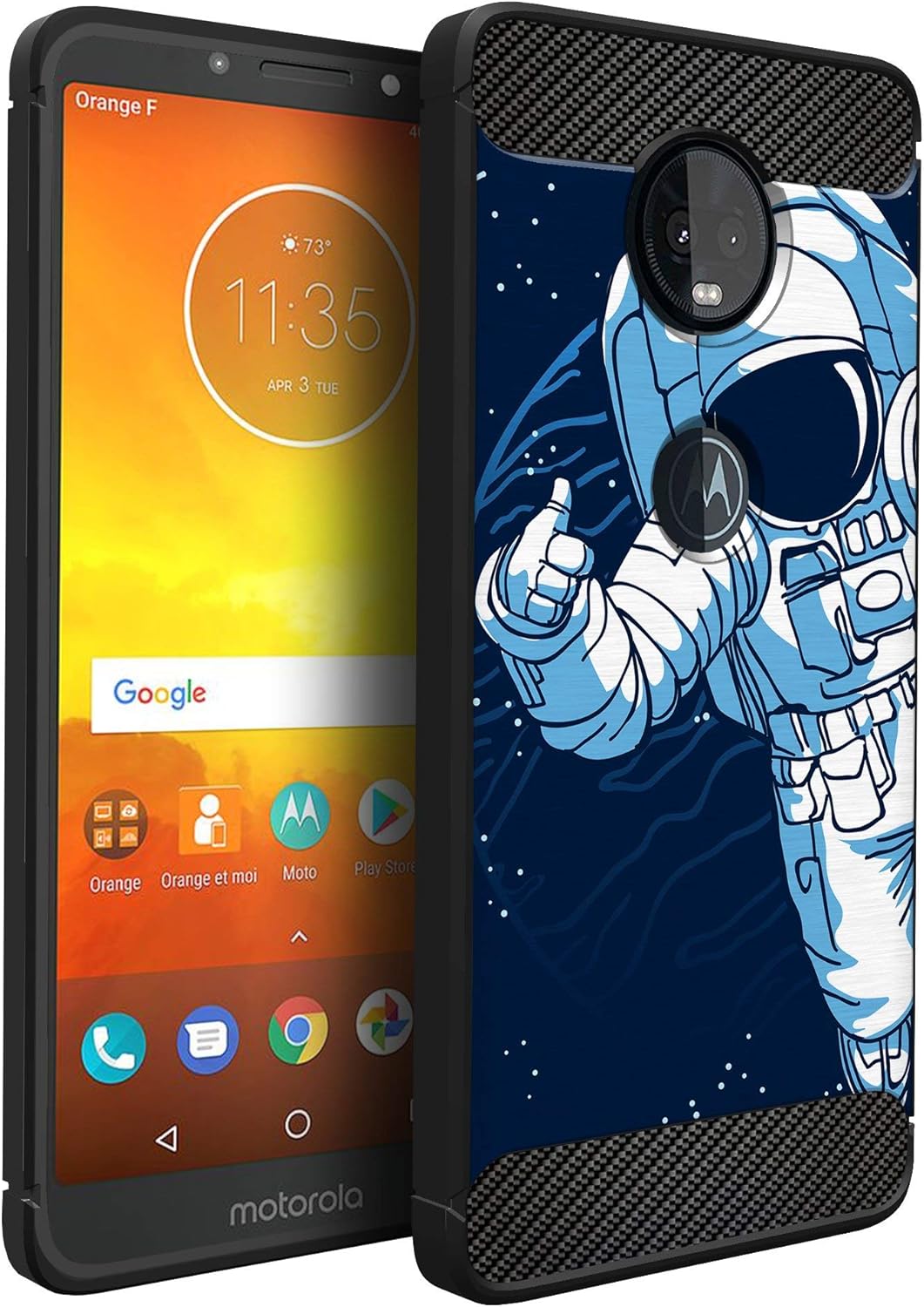 Funda compatible con Motorola Moto Z4  Moto Z4 Play, funda de TPU de ajuste delgado y preciso, protección contra arañazos y diseño único (astronauta)