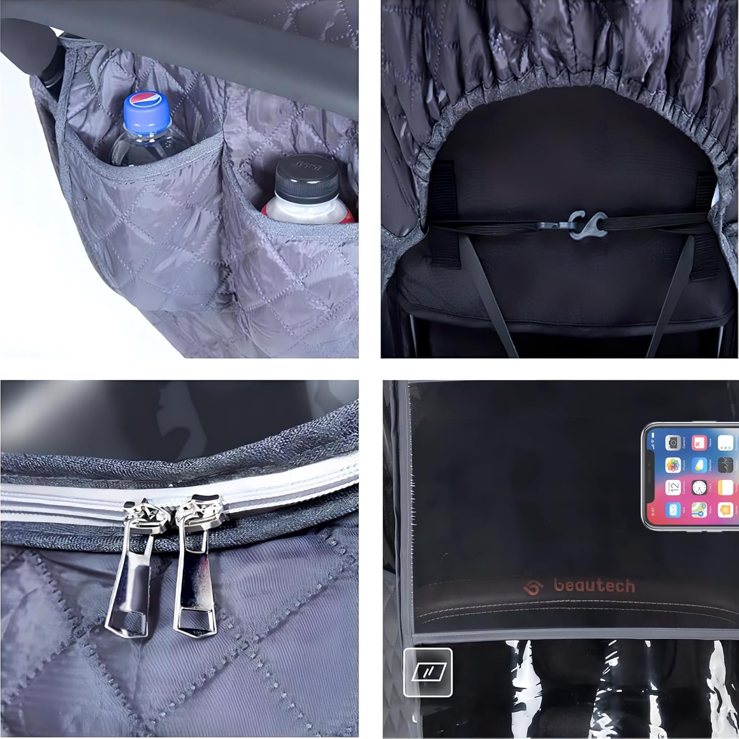 LURBABYPER Funda de lluvia para cochecito, accesorio universal para cochecito, protector contra la intemperie para el viento, nieve, polvo, solo se