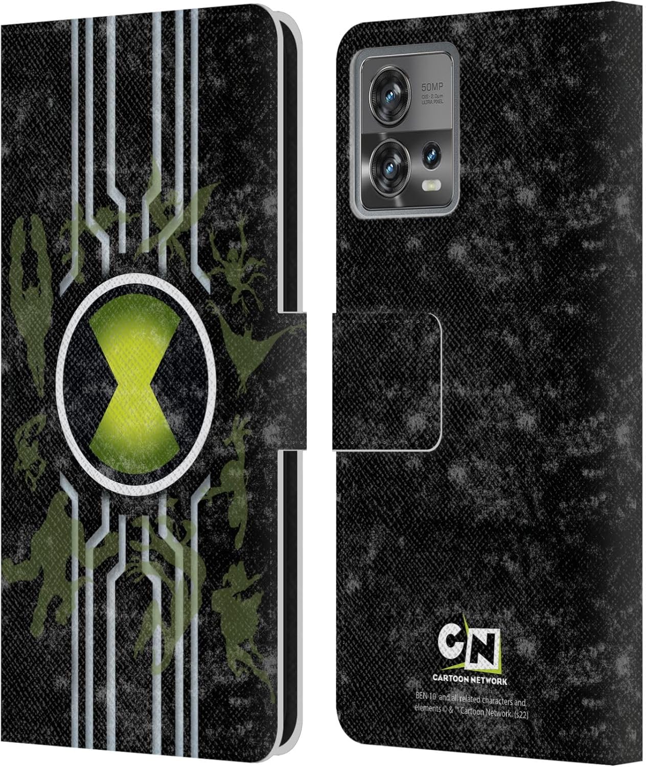Head Case Designs Officially Licensed Ben 10 Alien Force Omnitrix Graphics Leather Book Wallet Case Cover Compatible with Motorola Moto Edge 30
