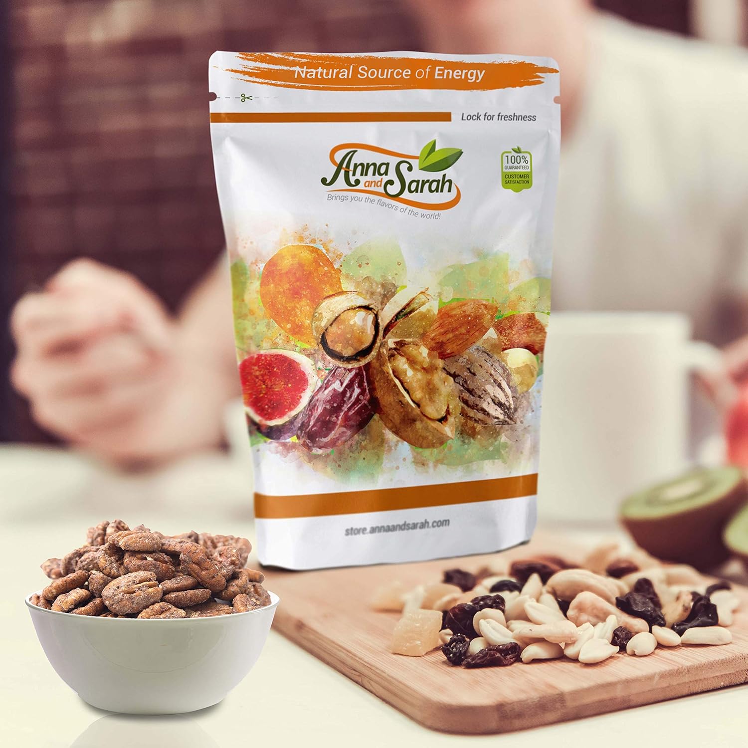 Anna and Sarah Nueces de canela 1 libra en bolsa resellable