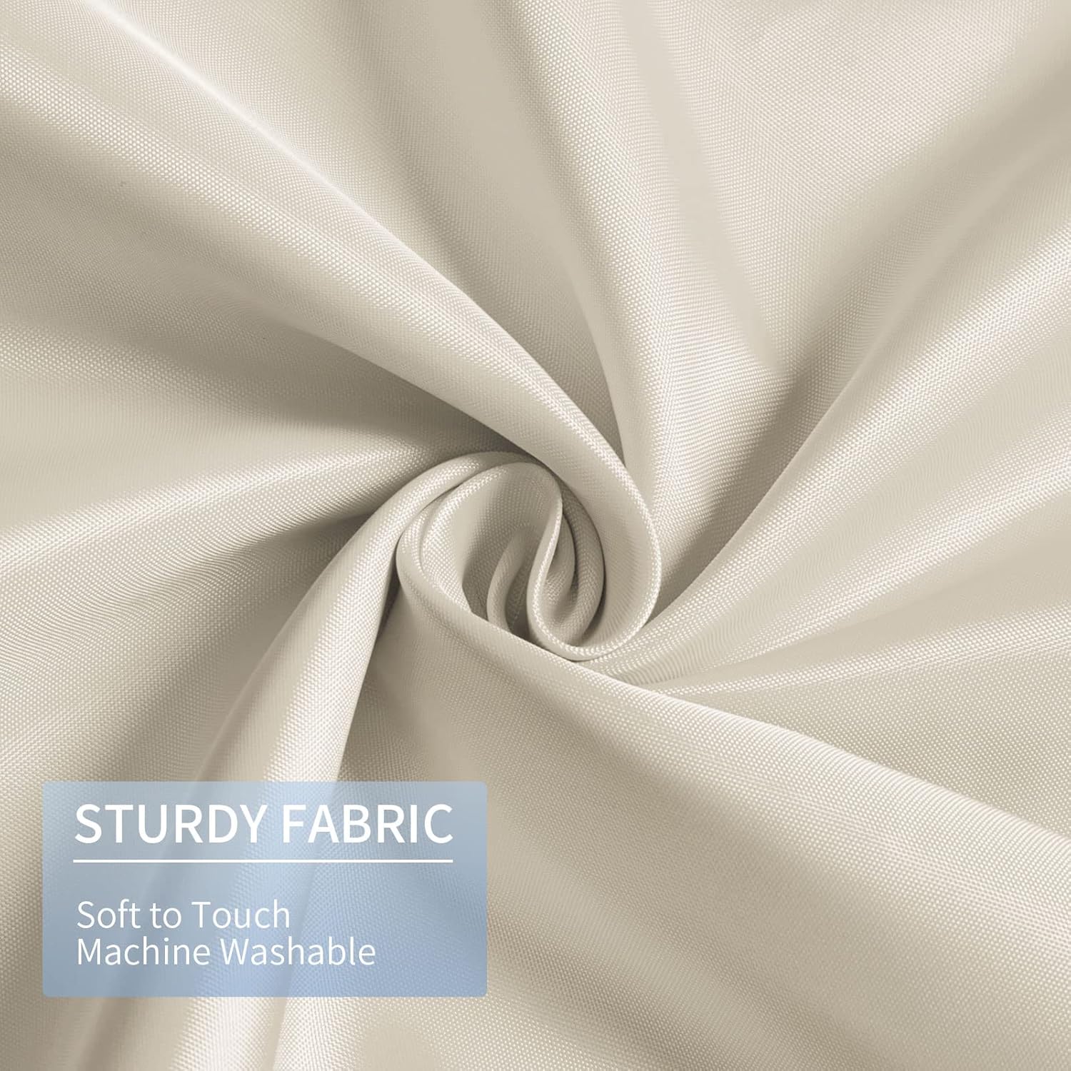 Gibelle Cortina de ducha pequeña de 36 x 72 pulgadas, forro de cortina de ducha beige, forro de ducha de tela impermeable lavable para baño, lavable