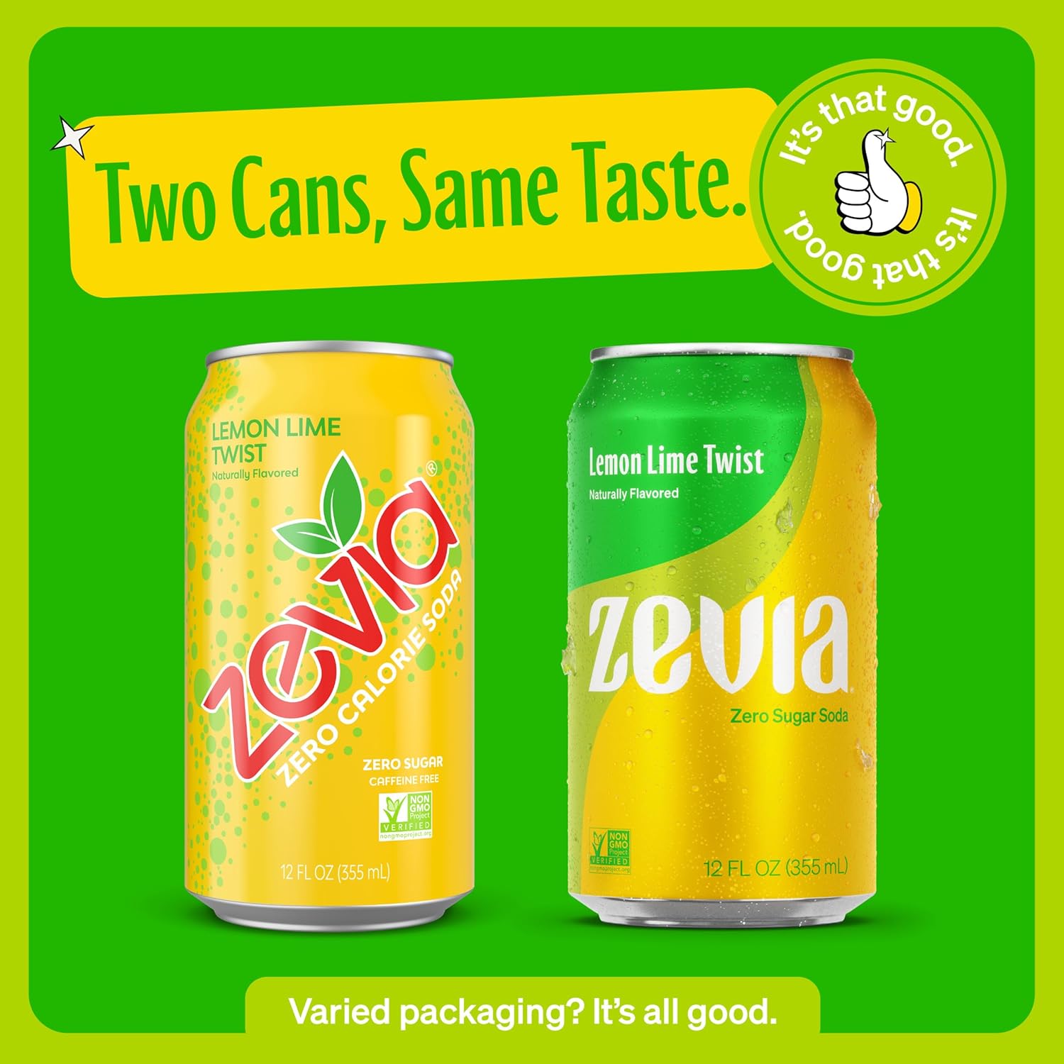 Zevia Soda Zero Calorie, Lemon Lime Twist, latas de 12 onzas (paquete de 6)