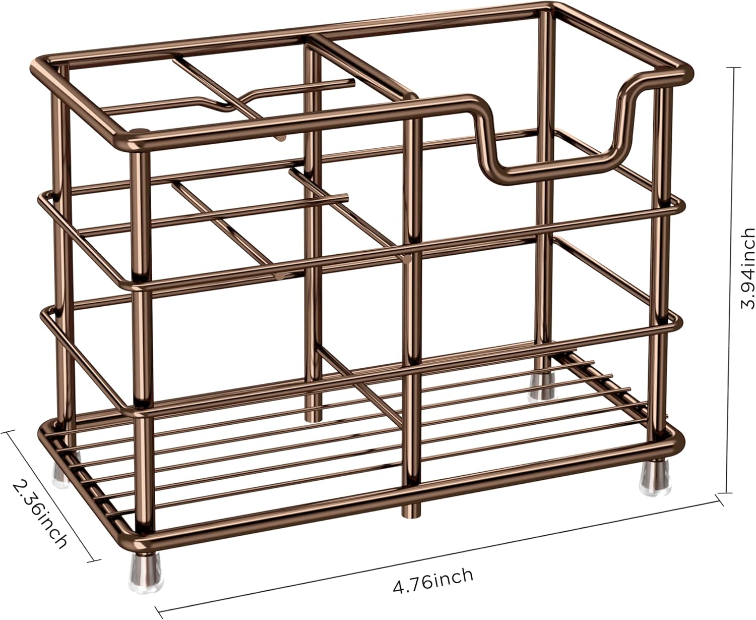 HBlife Soporte pequeño para cepillos de dientes para baño, 5 ranuras de bronce de acero inoxidable, accesorios de baño, organizador para espacios