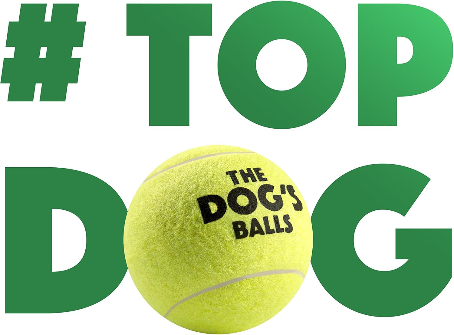 The Big Dog’s Balls, pelotas de tenis para perros, paquete de 3 unidades, color amarillo, juguete para perros de 3 pulgadas de diámetro, pelota