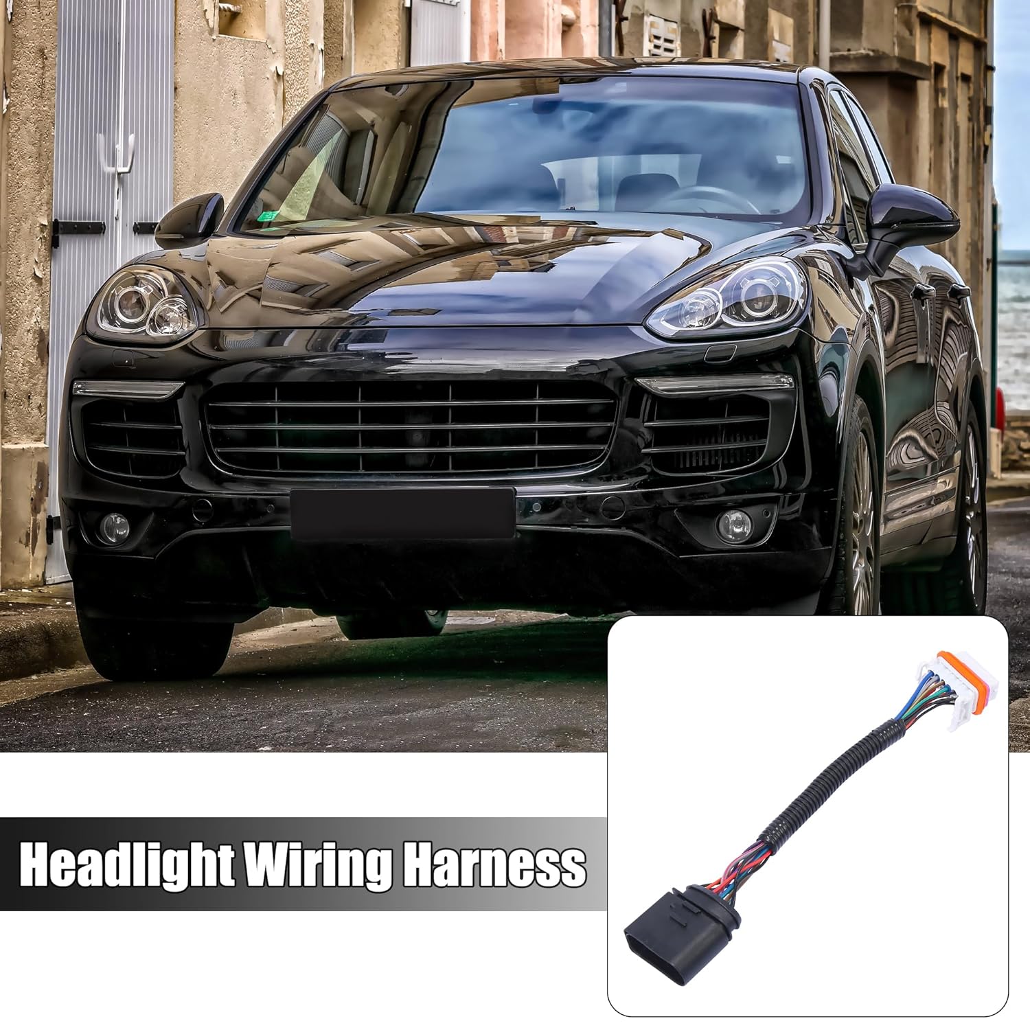 X AUTOHAUX Arnés de cableado para faros delanteros de coche 95563123911 para Porsche Cayenne 2003-2006 4.5L para Porsche Cayenne 2004-2006 3.2L