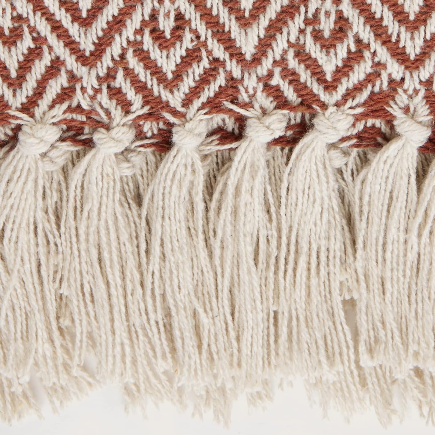 DII Diamond Throw Collection Cotton Woven, 50×60, Canela
