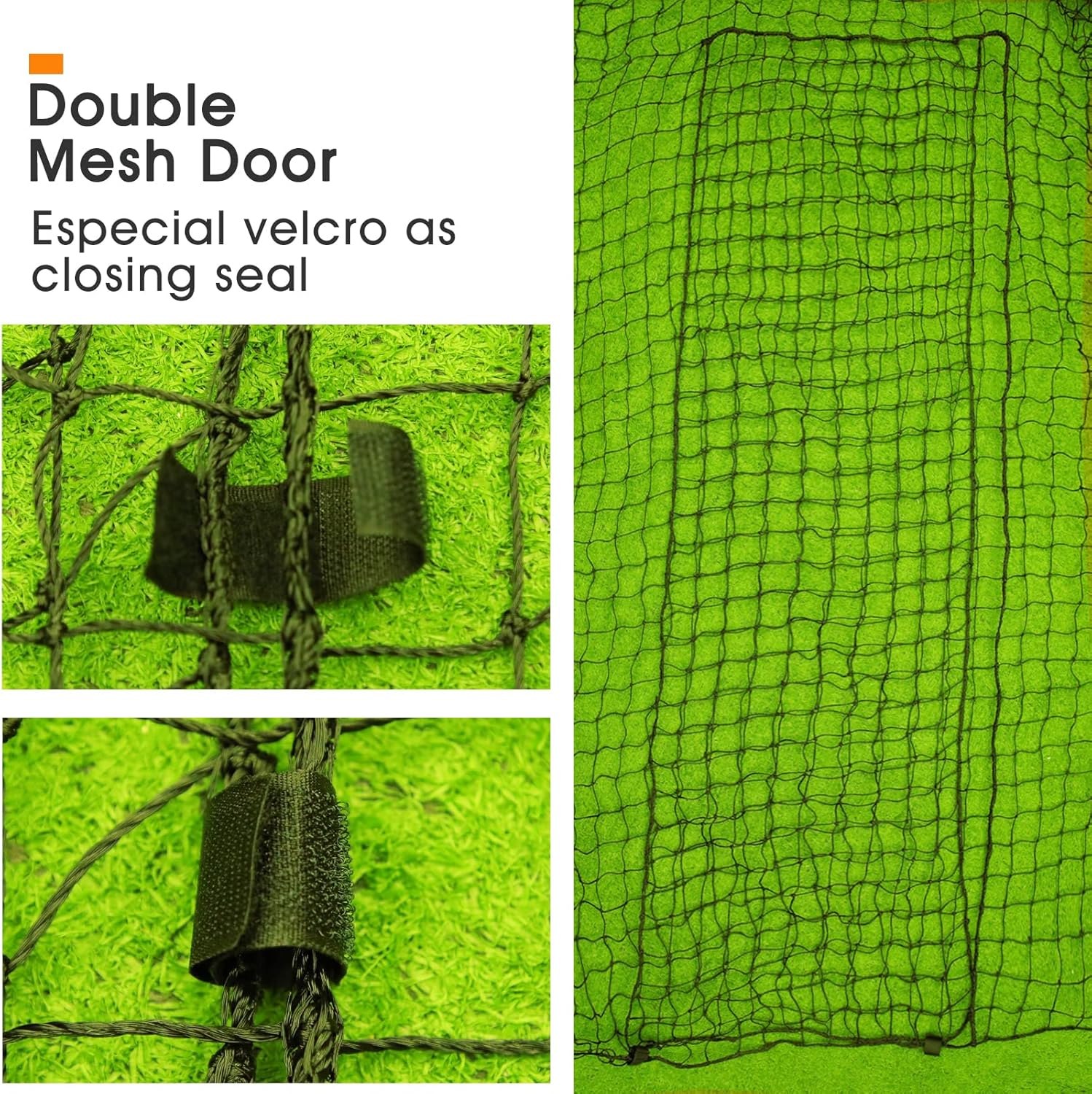 Red de jaula de bateo de béisbol, solo red, 8 pies de alto x 8 pies de ancho x 20 pies de largo, malla de 1.88 pulgadas, red profesional de