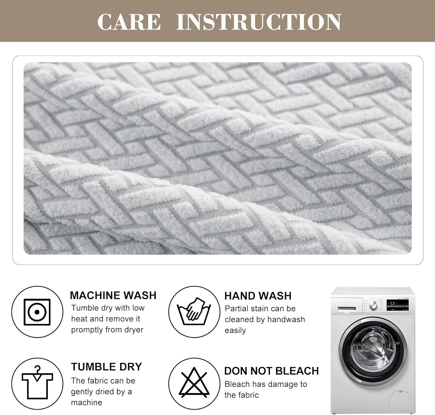 Jin Le Fundas de cojín elásticas individuales para sofá, fundas de cojín de asiento de sofá, fundas de sofá de tela jacquard con textura suave con