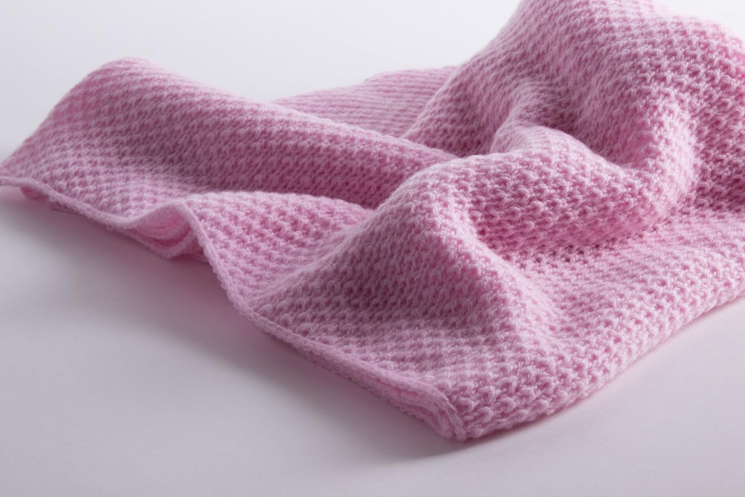 Manta de bebé de cachemira súper suave para niñas, color rosa bebé, hecha a mano en Escocia por Love Cashmere