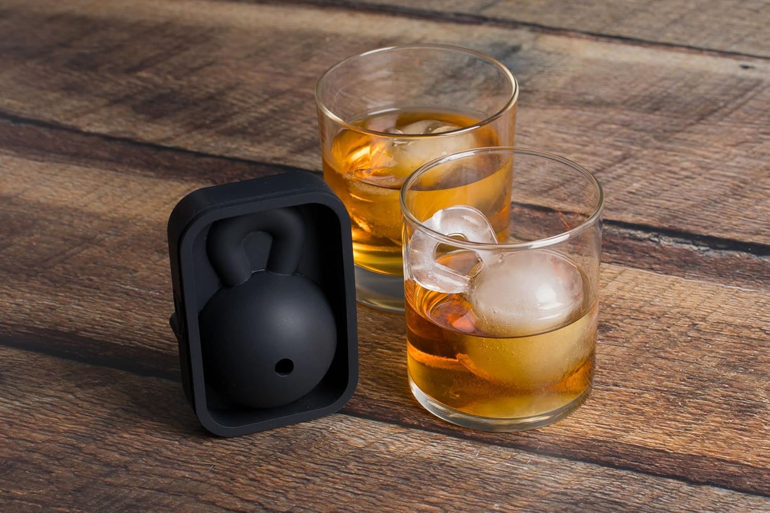 Molde de silicona para cubitos de hielo y whisky con pesas rusas (paquete de 2) para bebidas de fusión lenta, sin fugas, hielo para cócteles,