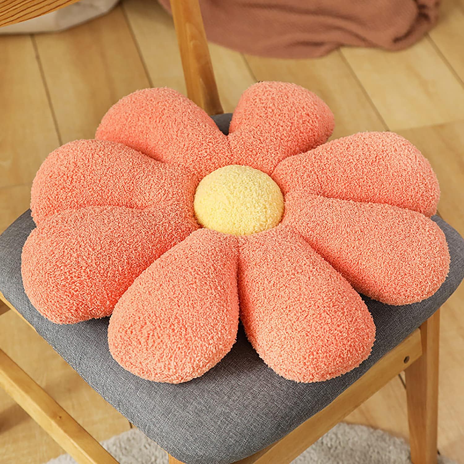 Almohada pequeña con diseño de margarita, cojín de tatami, cojín de pétalos, cojín para asiento de automóvil, cojín para asiento de automóvil. (19