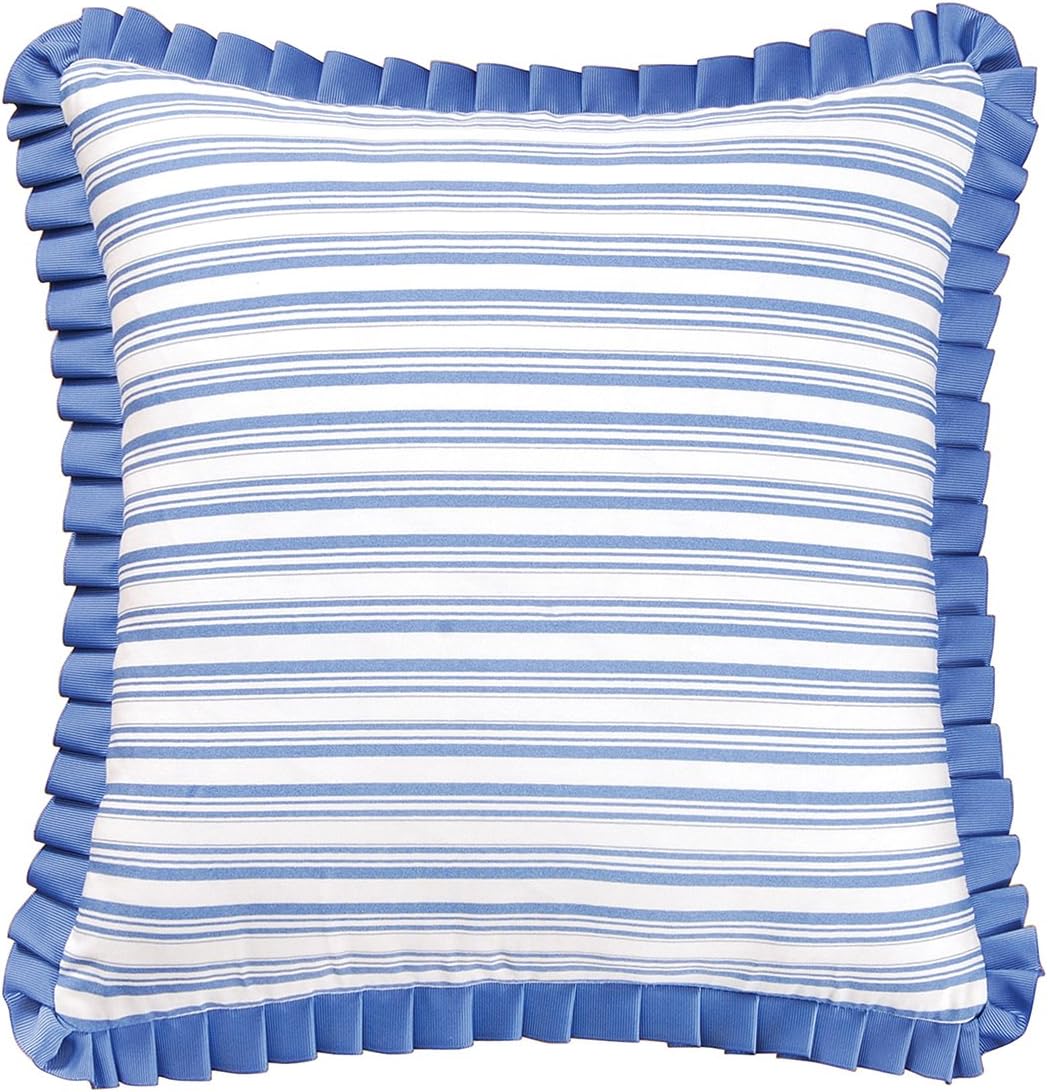 C&F Home Colonial Williamsburg Devon Lake – Almohada (14 x 14 pulgadas), color azul