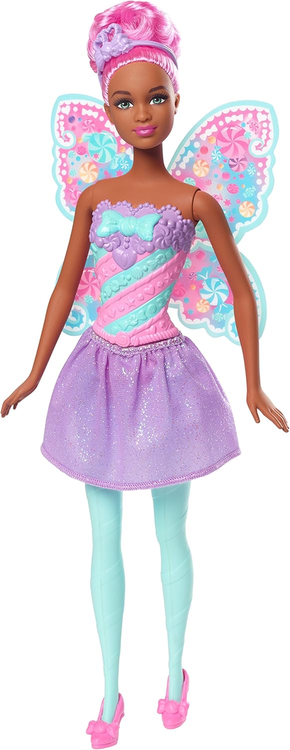 Barbie Dreamtopia – Muñeca de caramelo de hada, rosa