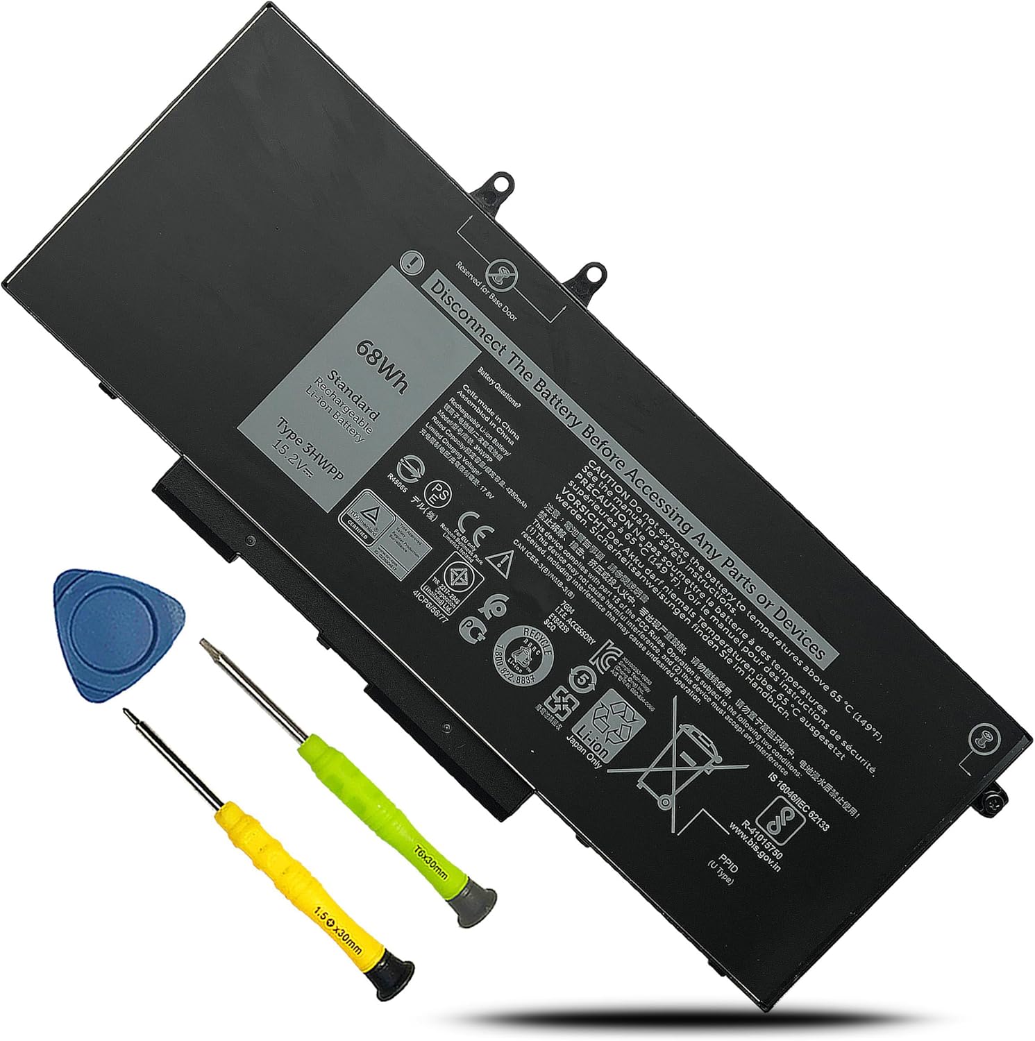 3HWPP – Batería para portátil Dell Latitude 5401 5410 5411 5501 5510 5511, Precision 3541 3550 3551, Inspiron 7500 7506 2 en 1 negro P80F003 P80F004