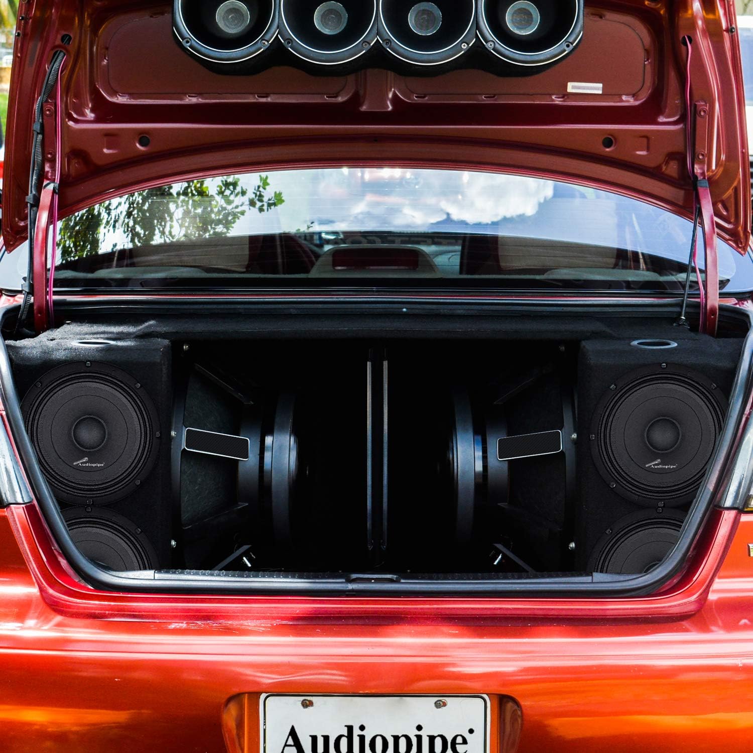 Audiopipe APSP-840 – Altavoz de audio para automóvil de 8 pulgadas, 300 vatios máximo, 150 vatios RMS, 8 ohmios dinámico de rango medio con bobina