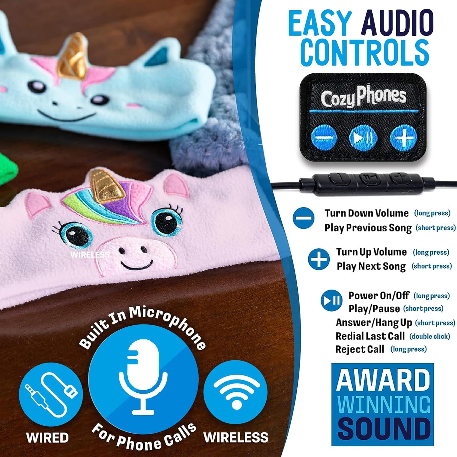 Auriculares inalámbricos para niños pequeños  para niñas y niños de 2 años  Auriculares con diadema para avión  Auriculares suaves seguros para