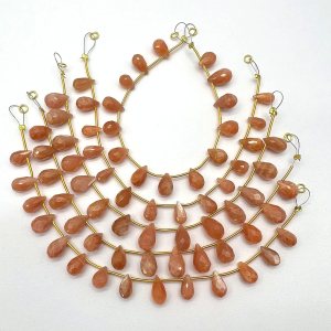 6 pulgadas, 1 hebra de piedra lunar de melocotón natural, 14 cuentas de tamaño de 6 x 10-0.236 x 0.433in, forma de corte de gota facetado, 6 pulgadas, 1 hebra de piedra lunar de melocotón natural, 14 cuentas de tamaño de 6 x 10-0.236 x 0.433in, forma de corte de gota facetado,