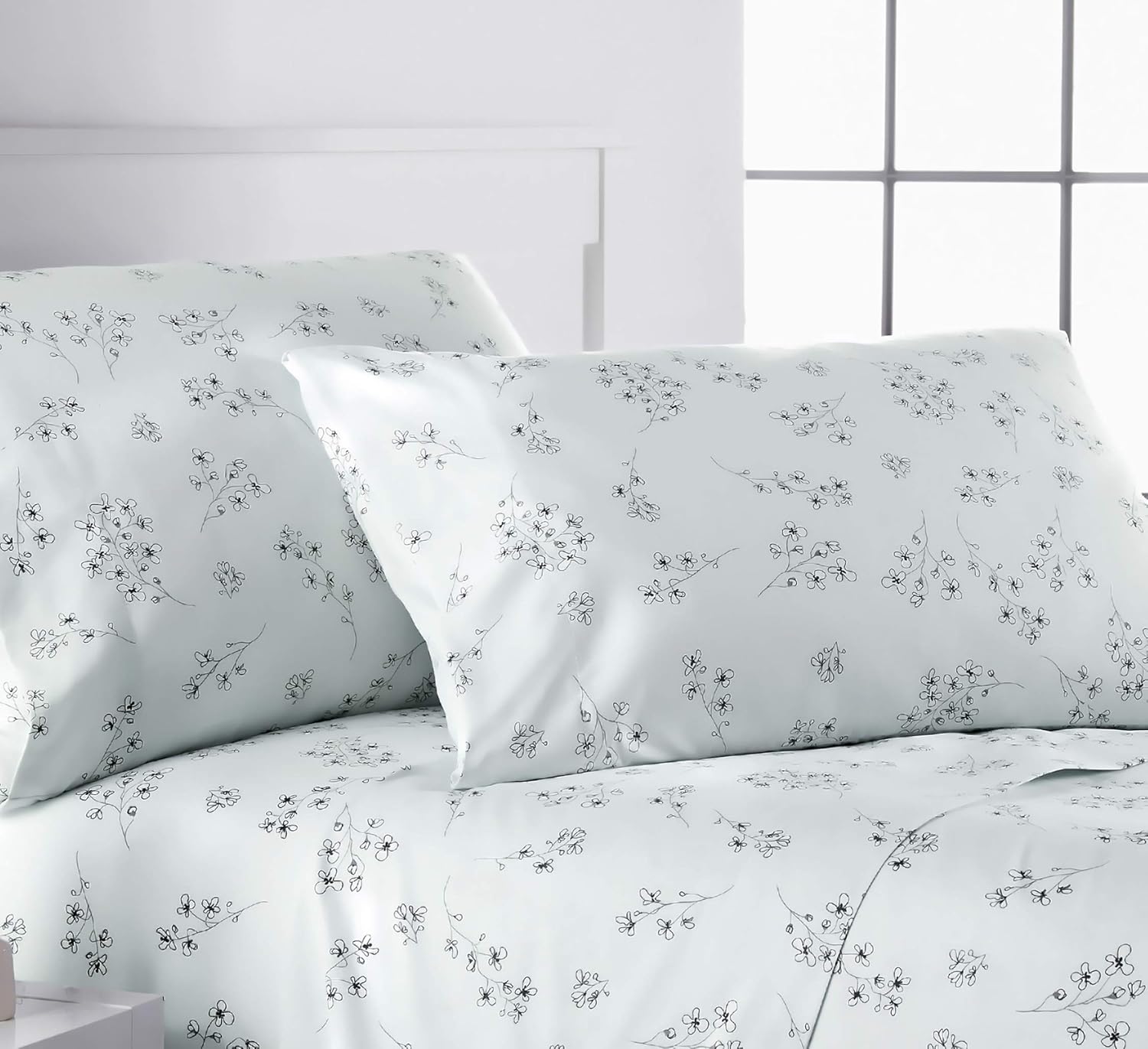 Southshore Fine Living, Inc. Sweet Florals Collection, juego de sábanas de 4 piezas con bolsillo profundo de 14 pulgadas, fácil cuidado, sin