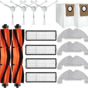 Kit de piezas de repuesto para robot aspirador Dreametech D10 Plus RLS3D, accesorios 2 cepillos de rodillo principal, 4 cepillos laterales, 4 Kit de piezas de repuesto para robot aspirador Dreametech D10 Plus RLS3D, accesorios 2 cepillos de rodillo principal, 4 cepillos laterales, 4