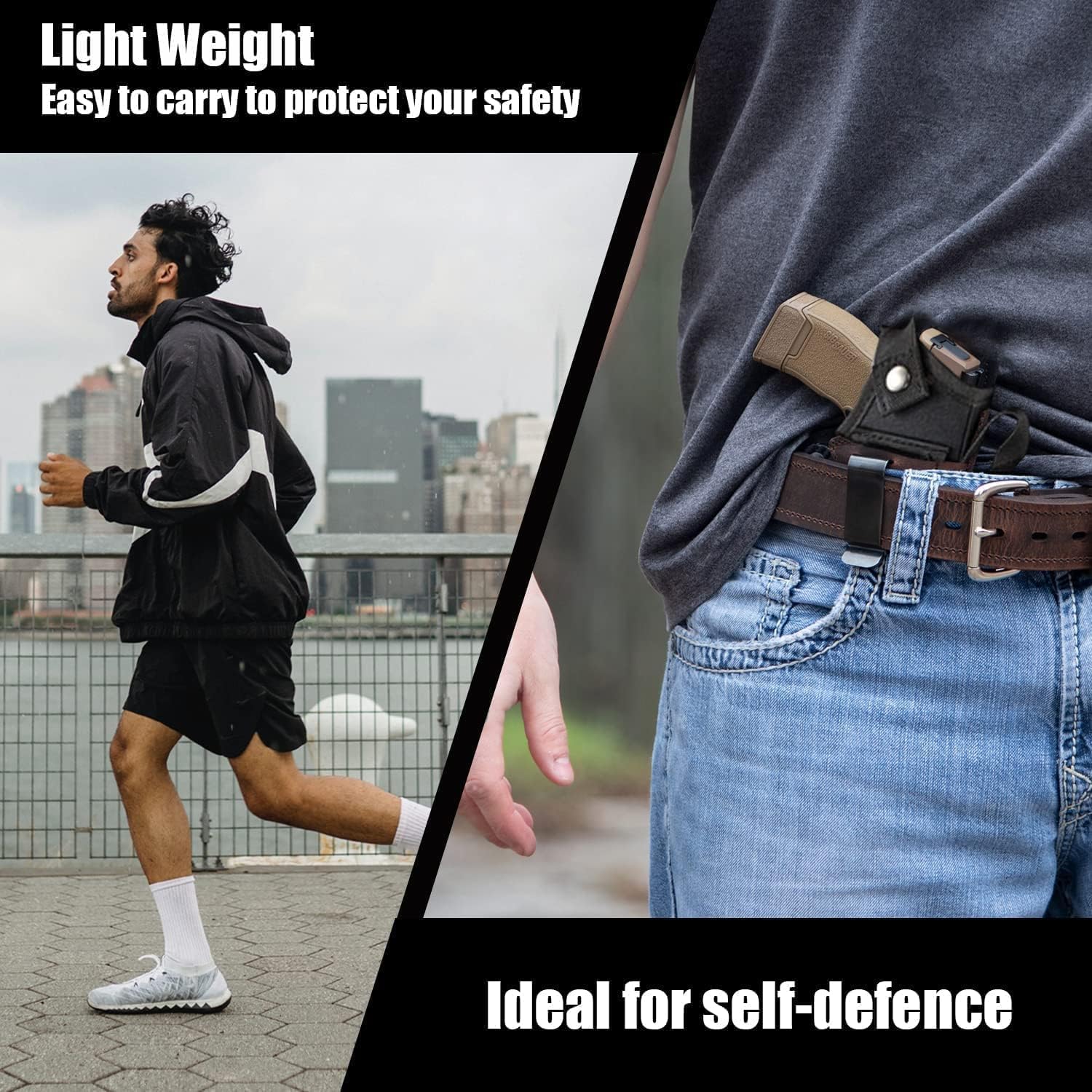 Funda universal para pistola, IWB OWB para pistola, bolsas tácticas para pistola, fundas para pistola de cintura para mano derecha e izquierda,