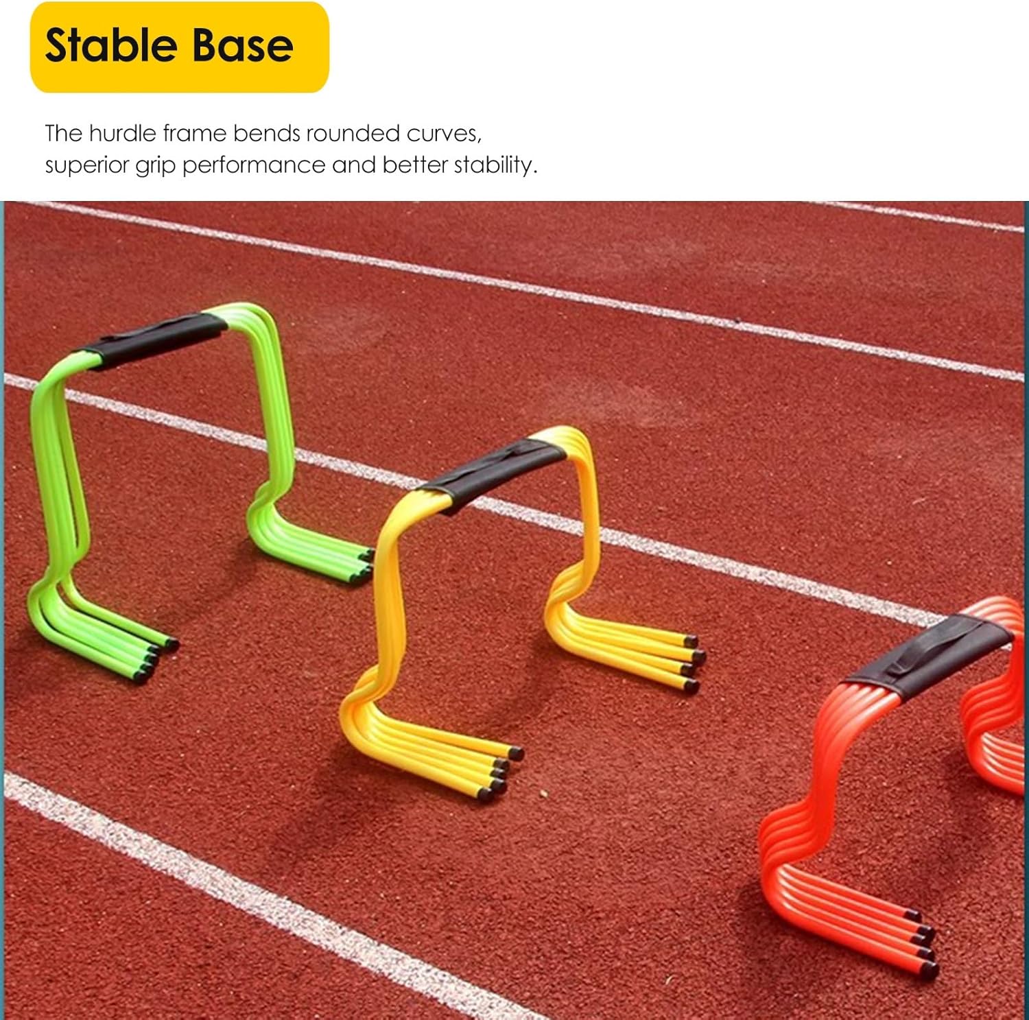 Entrenamiento de velocidad de agilidad obstáculos para atletas, equipo de práctica deportiva portátil multicolor para entrenamiento de obstáculos,