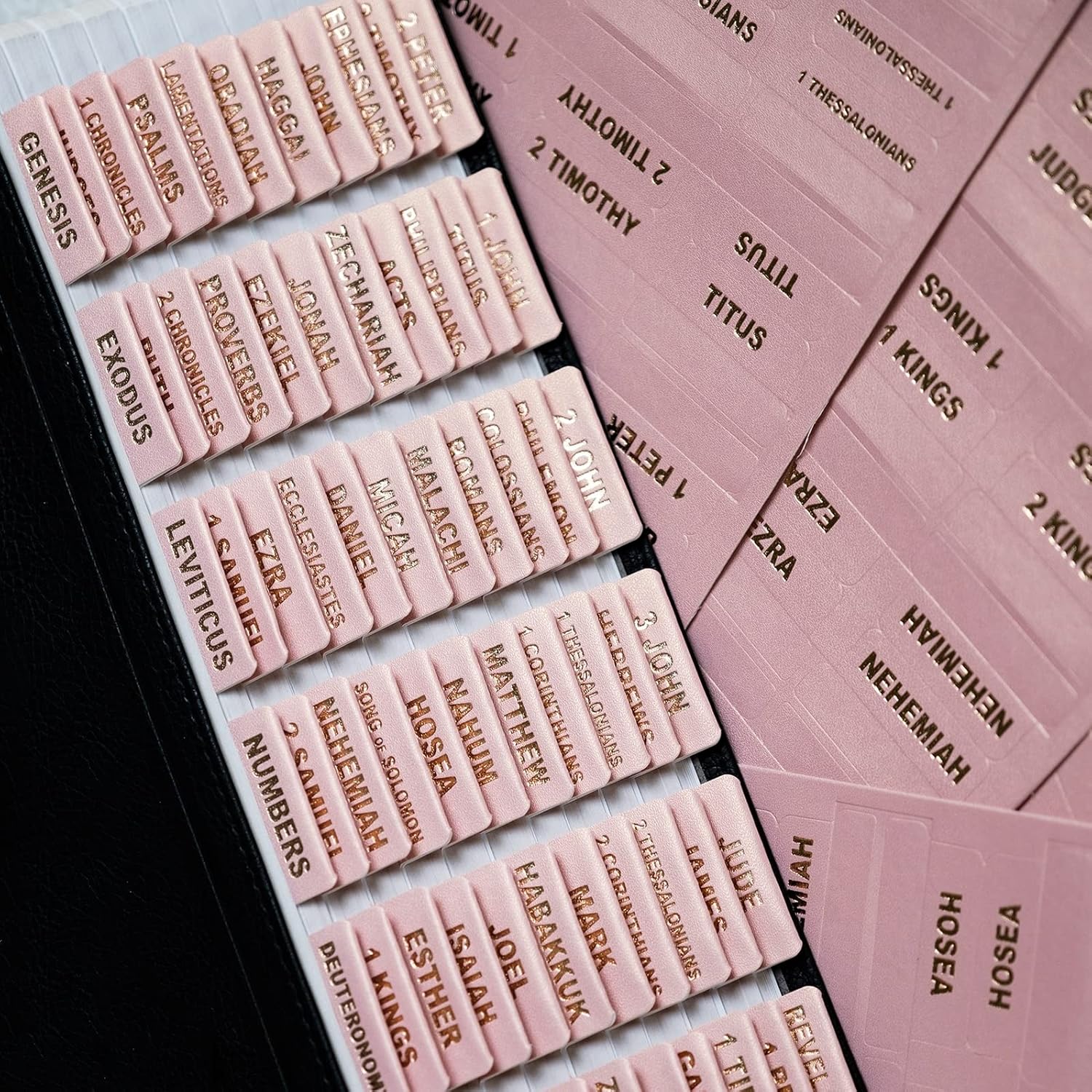 Pestañas de cuero para la Biblia, pestañas de la Biblia para mujeres y hombres, pestañas de la Biblia para Biblia de estudio, 80 pestañas de índice