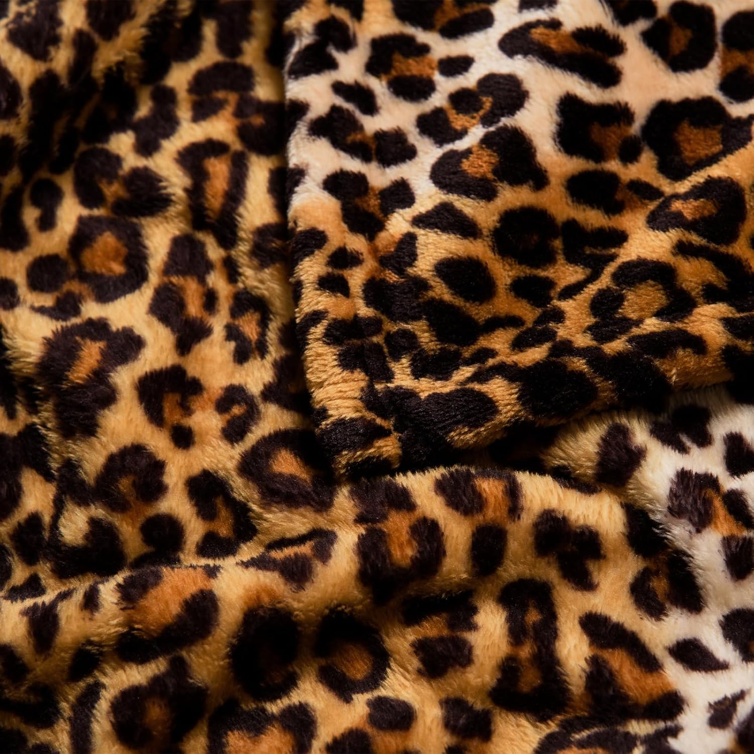 BNuitland Manta de franela de gran tamaño con estampado de leopardo (120 x 120 pulgadas) con bolsa de almacenamiento de leopardo, manta de cama de