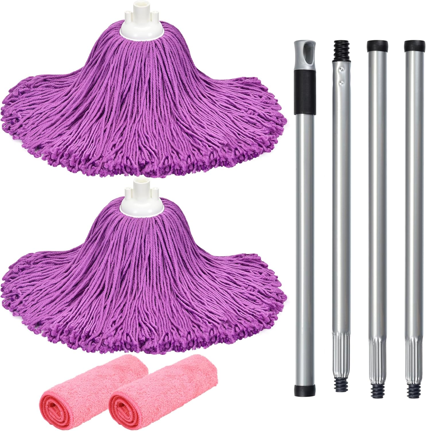 Matthew – Repuesto de trapeador de microfibra compatible con recambio de trapeador de tela de microfibra, repuesto de trapeador giratorio de acero