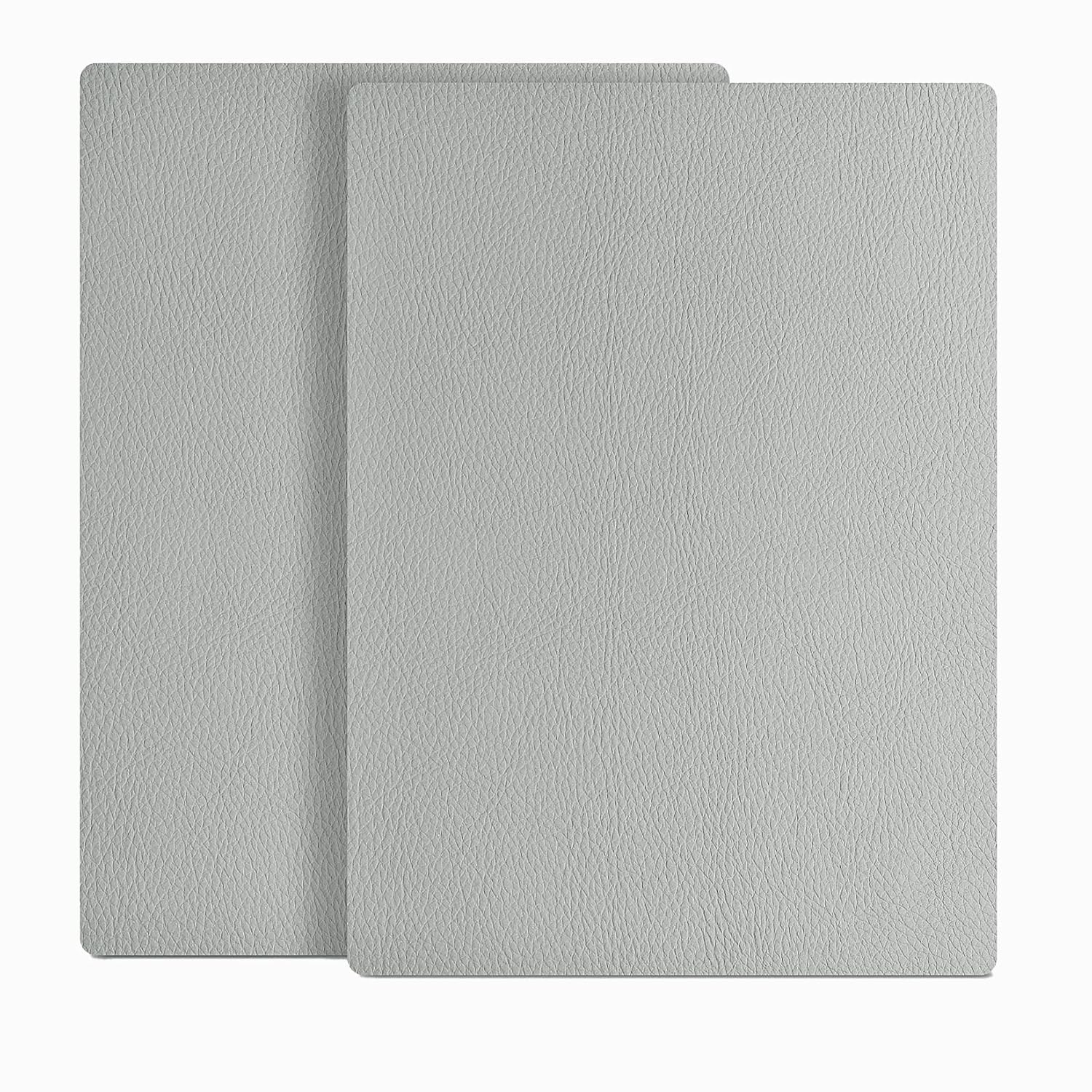 ILOFRI Parche de reparación de cuero de 8 x 11 pulgadas, 2 piezas, kit de reparación de vinilo y cuero autoadhesivo duradero para sofá, asientos de