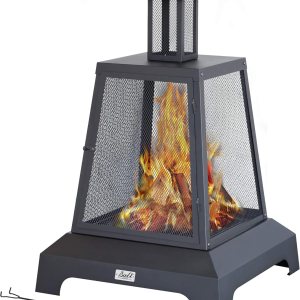 Chimenea Plaza de Hierro de 27.5 pulgadas Grandes Fuegos Poker Malla de Chispa Pantalla de Chimenea Rejilla de Carbón Chimenea Plaza de Hierro de 27.5 pulgadas Grandes Fuegos Poker Malla de Chispa Pantalla de Chimenea Rejilla de Carbón