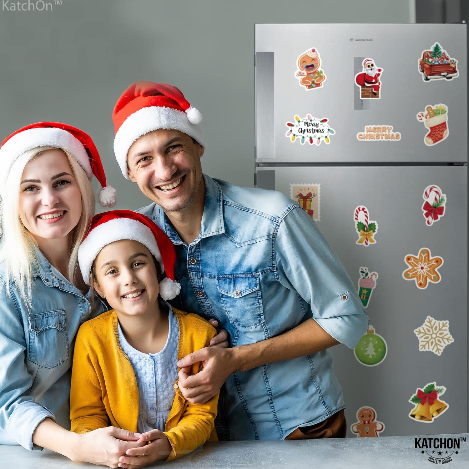 KatchOn, Calcomanías de Navidad para niños, 100 piezas, calcomanías de vinilo de Navidad para niños, calcomanías de Navidad para manualidades,