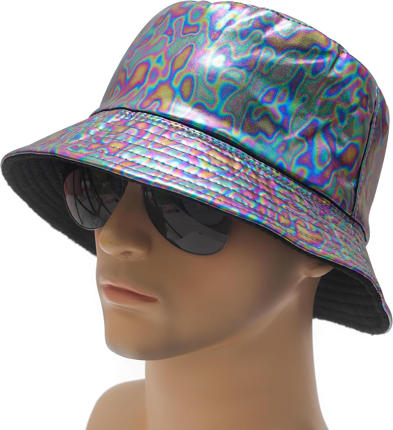 ZLYC Sombrero unisex de moda para pescadores de piel sintética impermeable