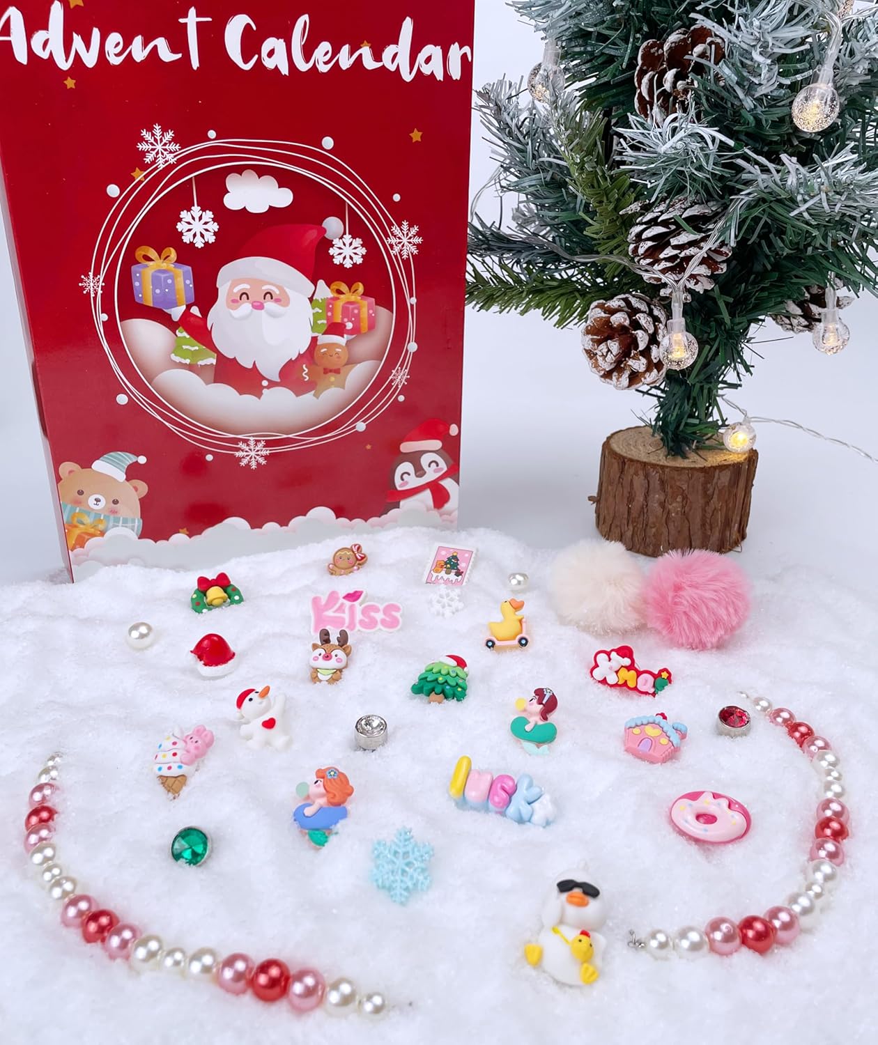 Calendario de cuenta regresiva para zapatos de Navidad de 24 días, regalos de Navidad a granel, calendario de Adviento de Navidad 2023 para niñas,