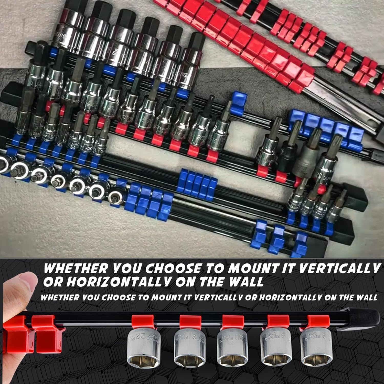 Organizador de enchufes, 9 soportes de enchufe de acrilonitrilo butadieno estireno, 12 pulgada, 38 pulgadas y 14 pulgadas, soportes de enchufe de