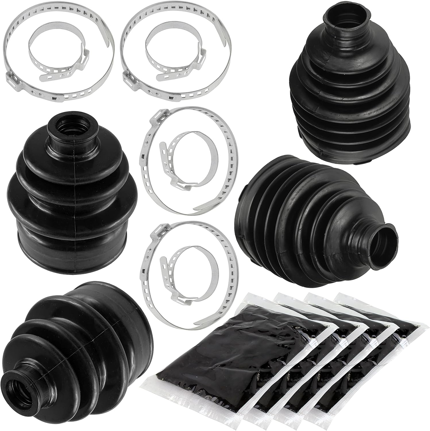 Caltric Kit de arranque CV exterior e interior de 2 ejes delanteros compatible con Yamaha Grizzly 550 YFM550 4X4 2009-2014