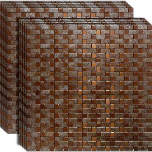 WEIMEISC 10 hojas de azulejos de mosaico para cocina, despegar y pegar, superficie de aluminio de 11.65 x 11.65 pulgadas, panel de calcomanías de WEIMEISC 10 hojas de azulejos de mosaico para cocina, despegar y pegar, superficie de aluminio de 11.65 x 11.65 pulgadas, panel de calcomanías de