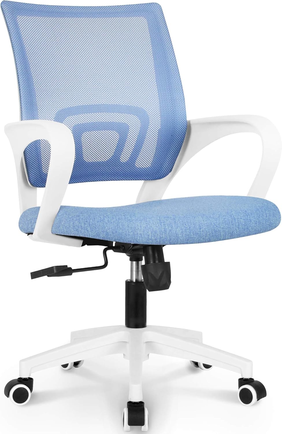 NEO CHAIR Silla de escritorio para computadora de oficina, para juegos, cojín ergonómico de respaldo medio, soporte lumbar con ruedas, cómodo
