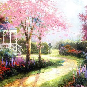 SIDENUO Kit de diamantes de camino de flores de árbol 5D para adultos, paisajes de otoño, pintura de paisaje, manualidades para decoración de pared SIDENUO Kit de diamantes de camino de flores de árbol 5D para adultos, paisajes de otoño, pintura de paisaje, manualidades para decoración de pared