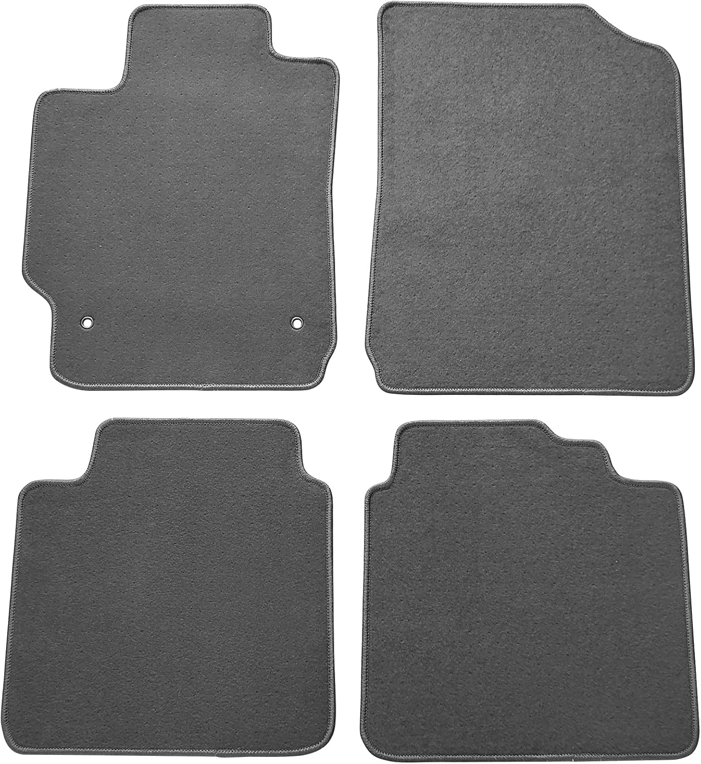 IKON MOTORSPORTS, Alfombrillas compatibles con Toyota Camry 2007-2011, alfombra de nailon grisgris delantera y trasera, juego de 4 piezas, 2008 2009