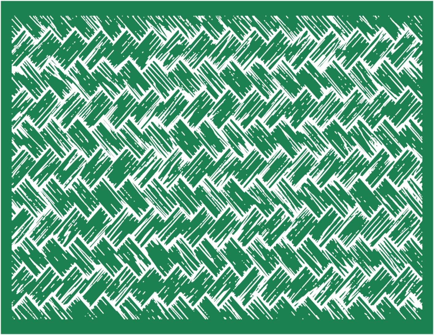Alinacutle Plantilla de serigrafía con textura de mimbre, serigrafía autoadhesiva reutilizable, para impresión en maderatelapapel, decoración del