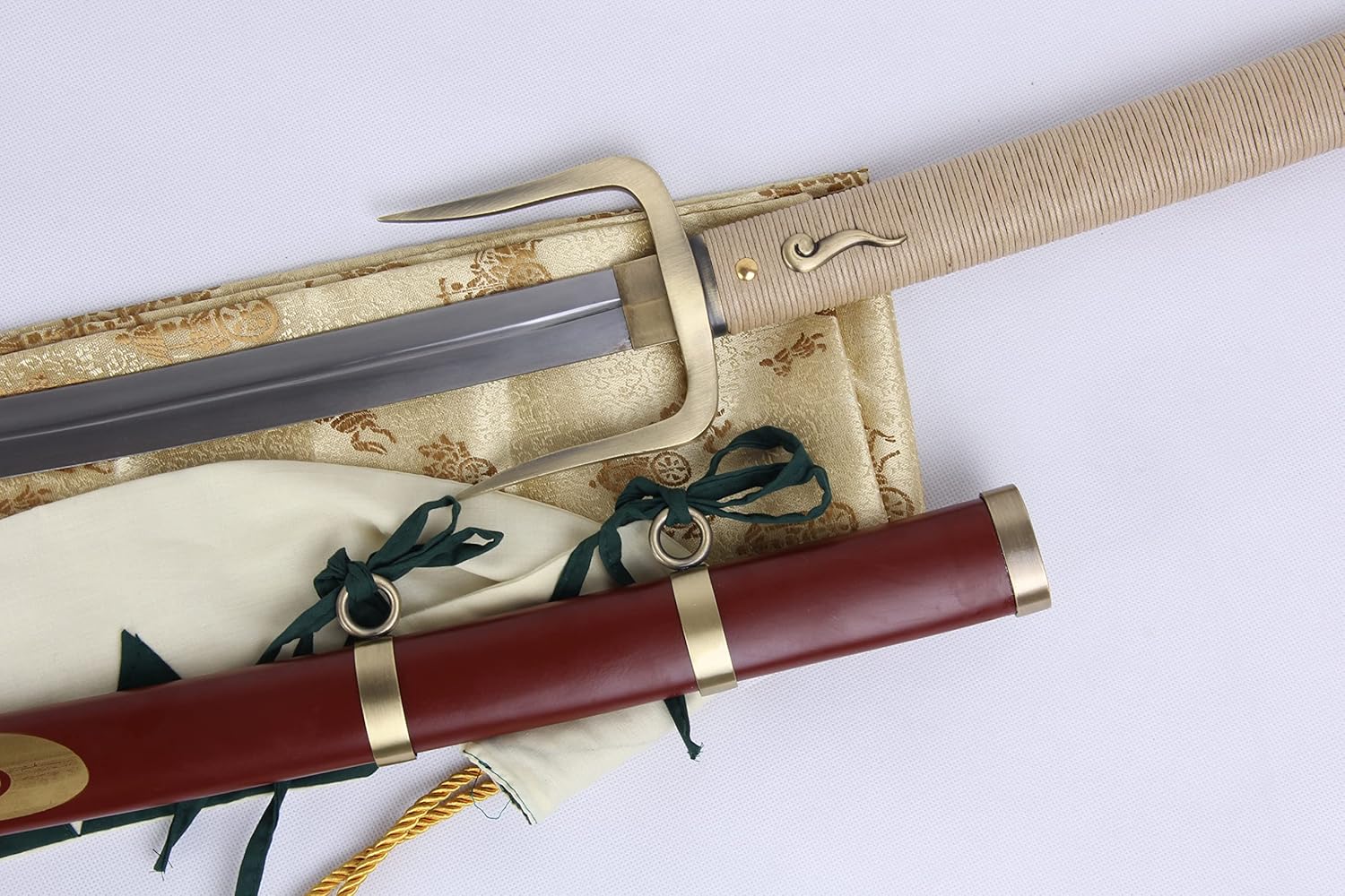 Yongli Sword Samurai Champloo Mugen’s Typhoon Swell Sword GEN Anime japonés Cosplay Réplica Props Acero al carbono Madera Saya con bolsa de correa